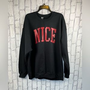 Macy’s Gildan :2XL  Unisex Crewneck Sweatshirt Long Sleeve 50% Cotton Black NWOT